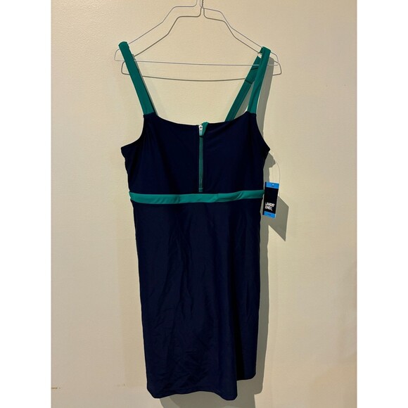 NWT Lands End One Piece Skirted Navy Swim Dress - Womens L (14-16) - Picture 1 of 5